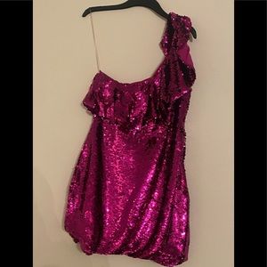 Pink sequin leith dress